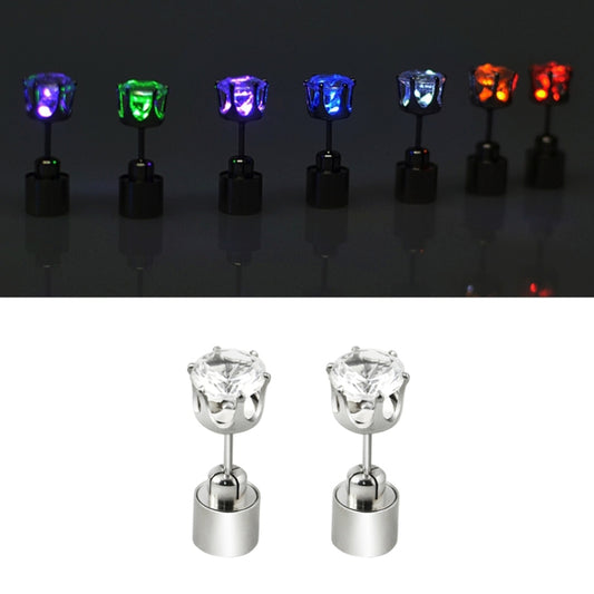 1 Pair Fashion LED Earrings Glowing Light Up Diamond Earring Stud