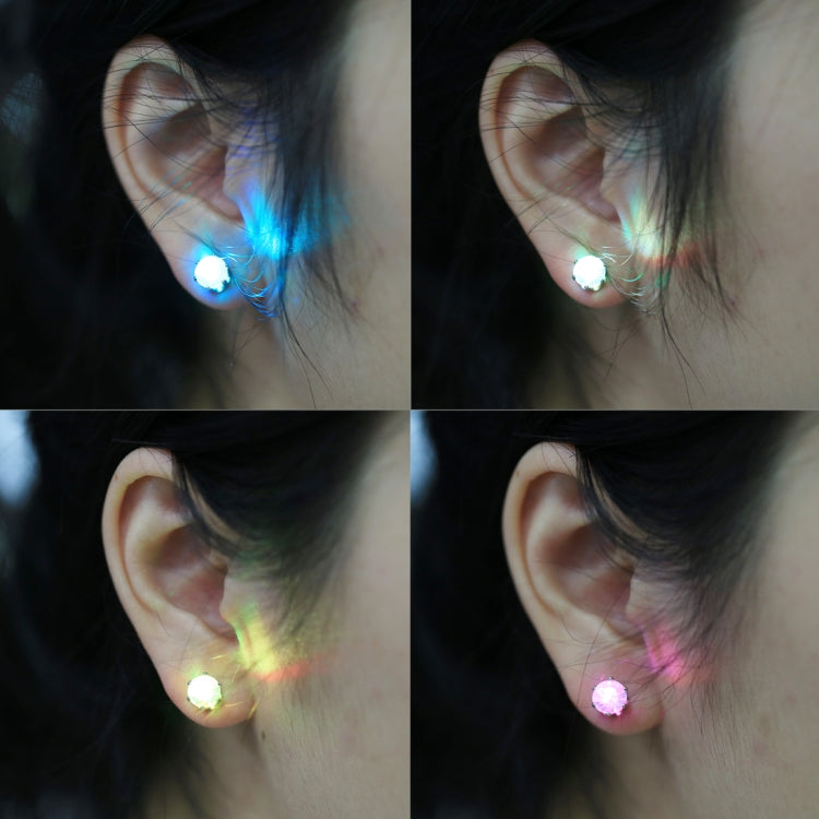 1 Pair Fashion LED Earrings Glowing Light Up Diamond Earring Stud