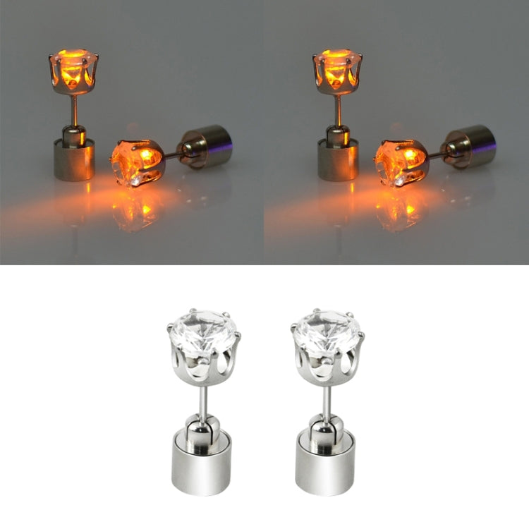 1 Pair Fashion LED Earrings Glowing Light Up Diamond Earring Stud