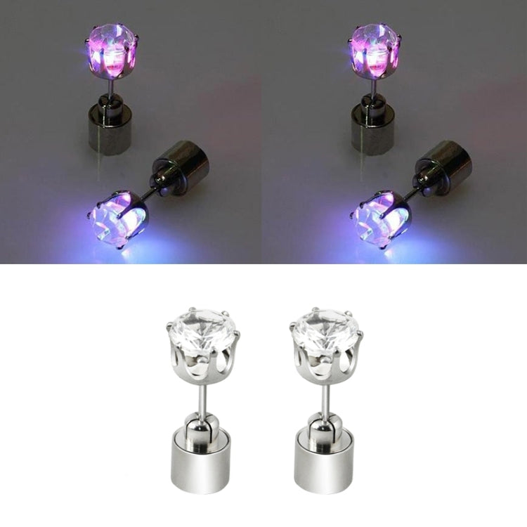 1 Pair Fashion LED Earrings Glowing Light Up Diamond Earring Stud