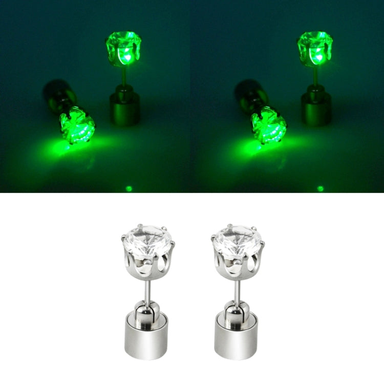 1 Pair Fashion LED Earrings Glowing Light Up Diamond Earring Stud