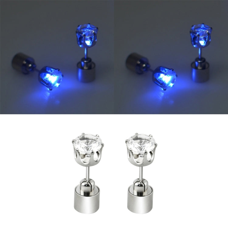 1 Pair Fashion LED Earrings Glowing Light Up Diamond Earring Stud