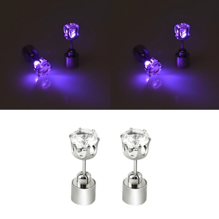 1 Pair Fashion LED Earrings Glowing Light Up Diamond Earring Stud