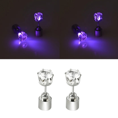 1 Pair Fashion LED Earrings Glowing Light Up Diamond Earring Stud, Diamond