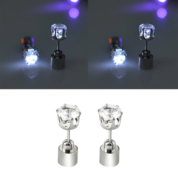 1 Pair Fashion LED Earrings Glowing Light Up Diamond Earring Stud