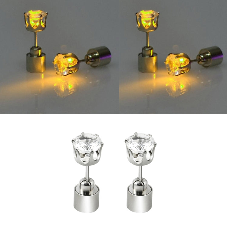 1 Pair Fashion LED Earrings Glowing Light Up Diamond Earring Stud, Diamond