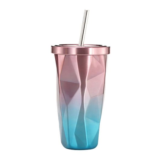 500ml Irregular Double Layer 304 Stainless Steel Sippy Cup