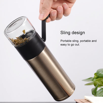 400ml 304 Stainless Steel Glass Cover Thermos Cup