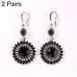 2 Pairs Ethnic Sun Flower Style Rhinestone Earrings Long Earbobs, JEW2030JL, JEW2030JR, JEW2030SB, JEW2030SD, JEW2030SL, JEW2030SR