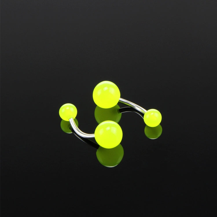 7pcs Night Fluorescent Acrylic Belly Button Ring Random Color Delivery