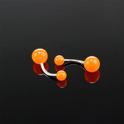 7pcs Night Fluorescent Acrylic Belly Button Ring Random Color Delivery