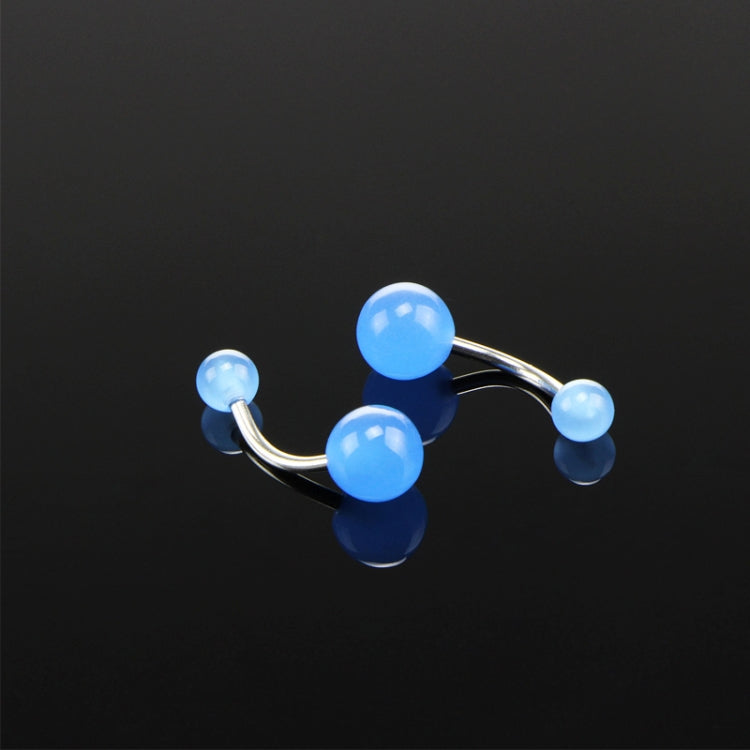 7pcs Night Fluorescent Acrylic Belly Button Ring Random Color Delivery