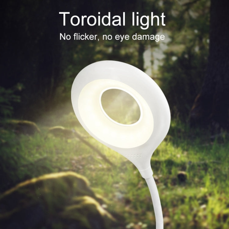 28 LEDs Flexible Goose Neck Hollow Ring Design Eye Protection Light with Clip & Small Night Light Function