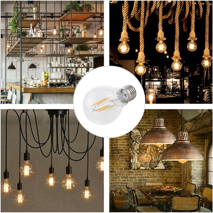 A60 E27 4W 4 LEDs 450 LM Retro Dimming LED Filament Light Bulb Energy Saving Light, AC 220V