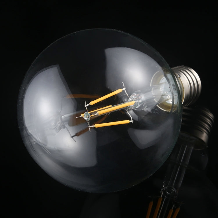 G95 E27 4W 4 LEDs 450 LM 3000K Retro Dimming LED Filament Light Bulb Energy Saving Light, AC 220V