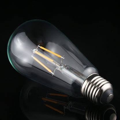 ST64 E27 4W 4 LEDs 600 LM 3000K Retro Dimming LED Filament Light Bulb Energy Saving Light, AC 220V