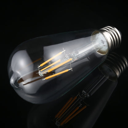 ST64 E27 4W 4 LEDs 600 LM 3000K Retro Dimming LED Filament Light Bulb Energy Saving Light, AC 220V