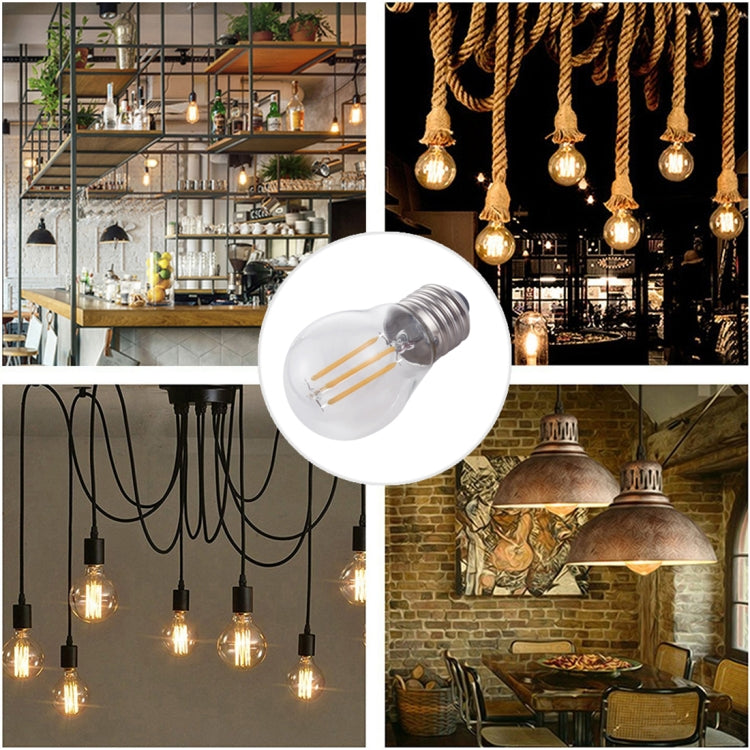 G45 E27 4W 4 LEDs 450 LM 3000K Retro Dimming LED Filament Light Bulb Energy Saving Light, AC 220V