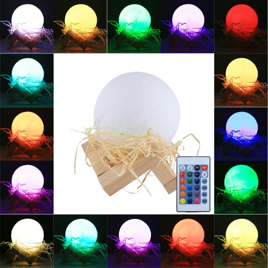 USB Charging 16-color Changing LED Energy-saving Night Light with Wooden Holder Base & Remote Control