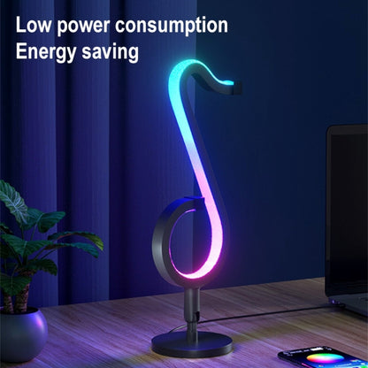 Home RGB Illusory Color Musical Note Light Desk Lamp