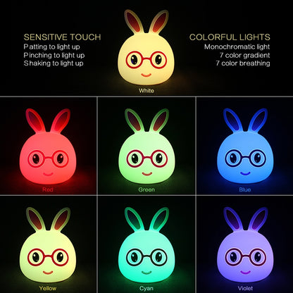 Happy Rabbit Creative Touch 3D LED Decorative Night Light, AAA Battery Version