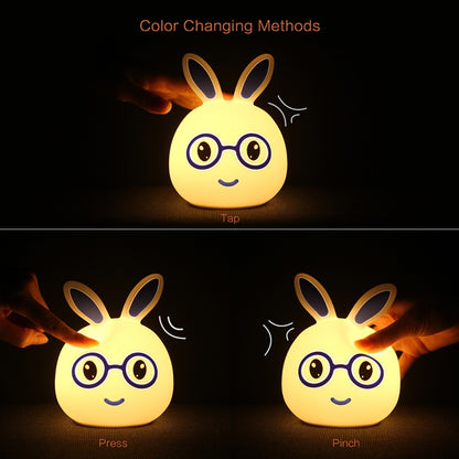 Happy Rabbit Creative Touch 3D LED Decorative Night Light, AAA Battery Version