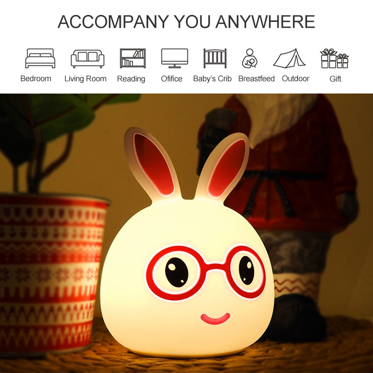 Happy Rabbit Creative Touch 3D LED Decorative Night Light, AAA Battery Version