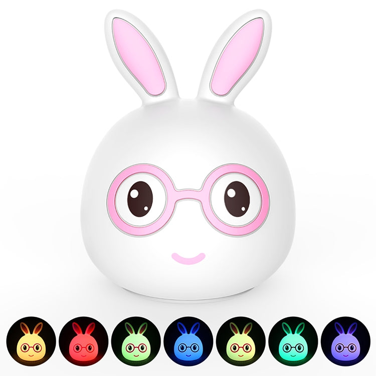 Smiling Rabbit Creative Touch 3D LED Decorative Night Light, USB Charging Version