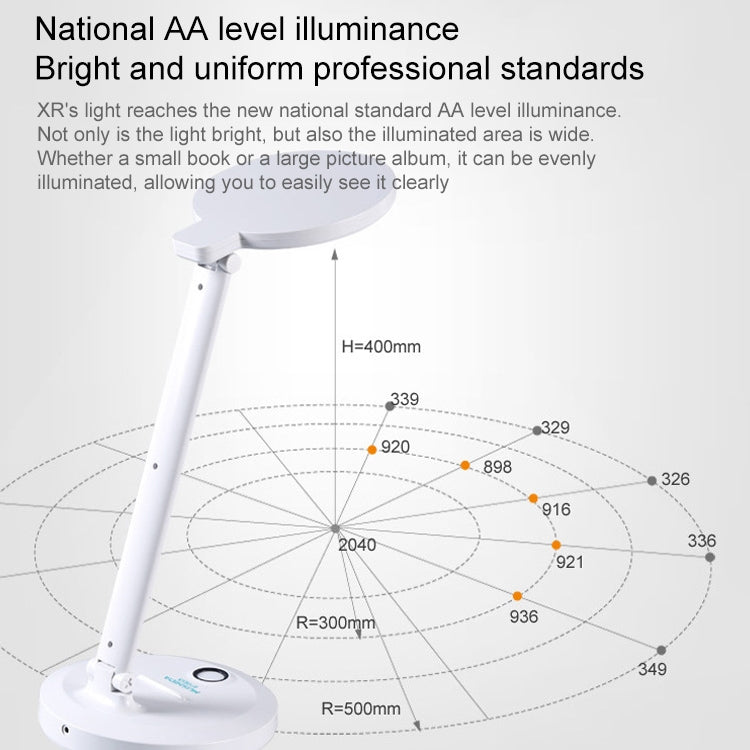 LED Student Learning Eye Protection Foldable Desk Lamp, USB Powered