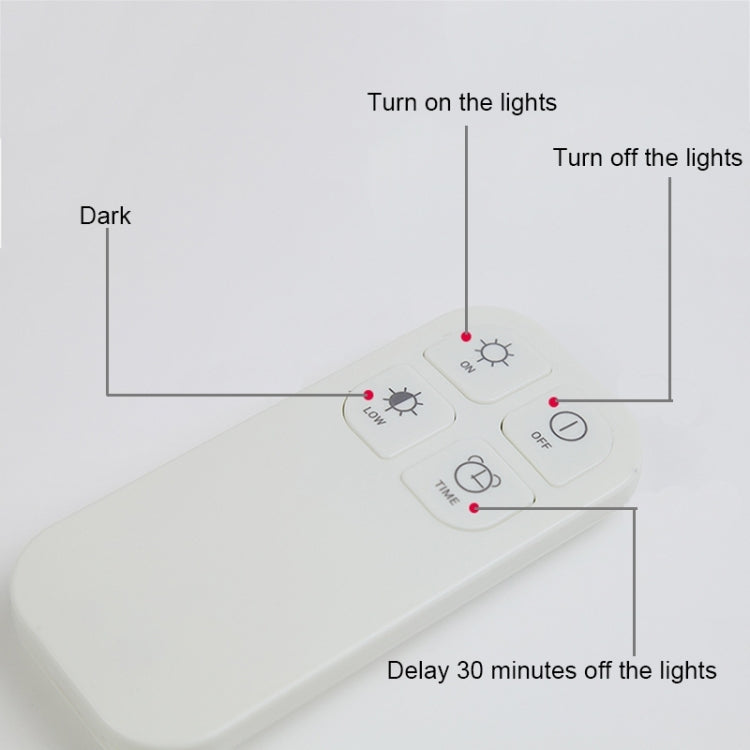 Remote Control Battery-Powered Bedroom Wall Night Light, Remote Control Distance: 10m