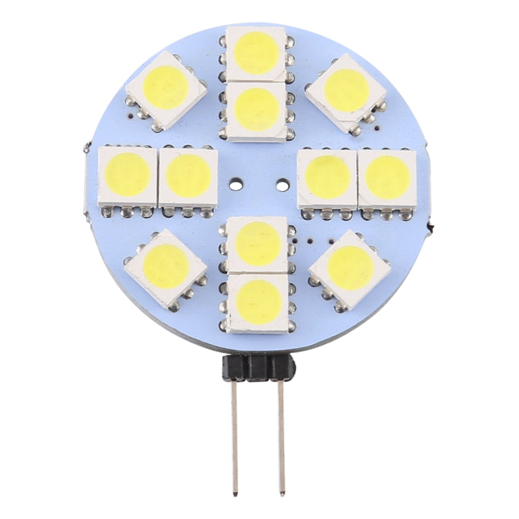 G4 12 LEDs SMD 5050 144LM 2800-3200K Stepless Dimming Energy Saving Light Pin Base Lamp Bulb, DC 12V