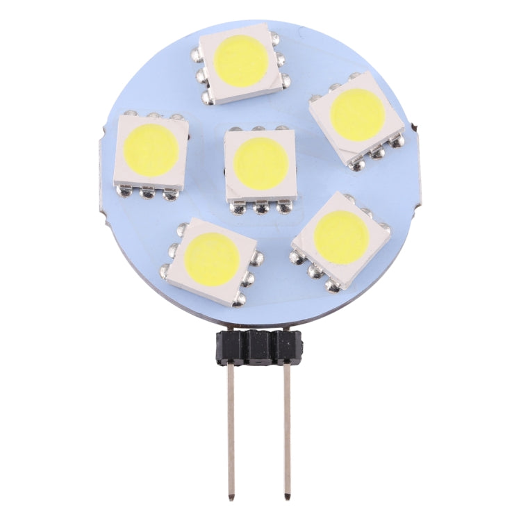 G4 6 LEDs SMD 5050 72LM 2800-3200K Stepless Dimming Energy Saving Light Pin Base Lamp Bulb, DC 12V