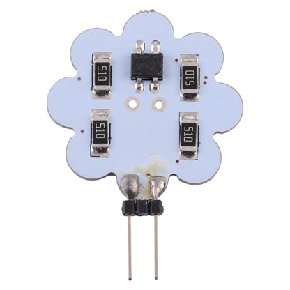 G4 12 LEDs SMD 5730 240LM 2800-3200K Plum Flower Shape Stepless Dimming Energy Saving Light Pin Base Lamp Bulb, DC 12V