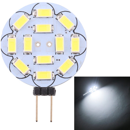 G4 12 LEDs SMD 5730 360LM 2800-3200K Round Shape Stepless Dimming Energy Saving Light Pin Base Lamp Bulb, DC 12V