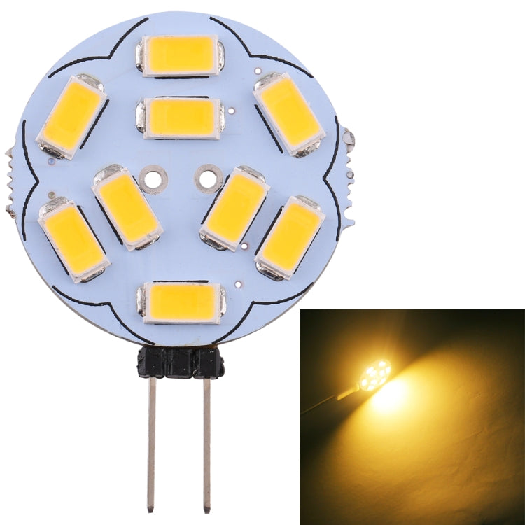 G4 9 LEDs SMD 5730 180LM 2800-3200K Stepless Dimming Energy Saving Light Pin Base Lamp Bulb, DC 12V