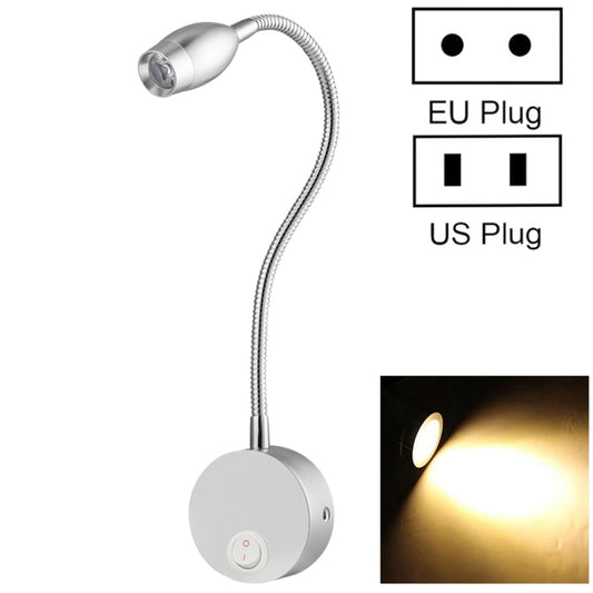 160 LM 3000-3200K Wall Mount Light Wall Sconce Lamp, Got the CE / FCC Certification, Goose Neck Length: 30cm, US/EU Plug, Default Delivery EU Plug