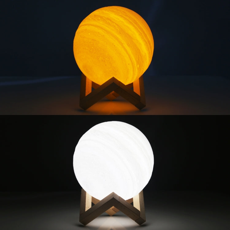 USB Charging 2-Color Changing Energy-saving LED Night Light with Wooden Holder Base