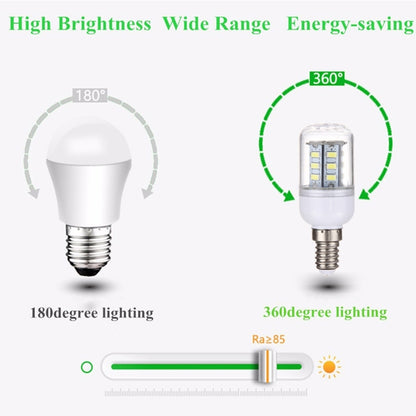 E14 2.5W 24 LEDs SMD 5730 LED Corn Light Bulb, AC 110-220V