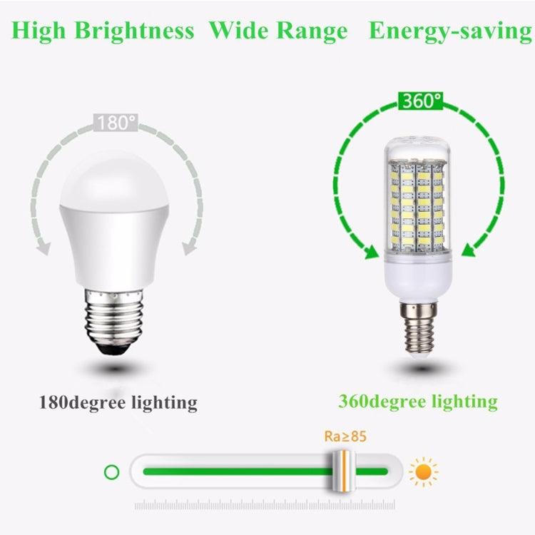 E14 5.5W 69 LEDs SMD 5730 LED Corn Light Bulb, AC 220-240V