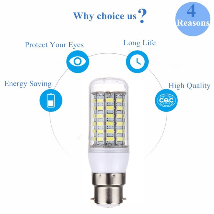 B22 5.5W 69 LEDs SMD 5730 LED Corn Light Bulb, AC 200-240V