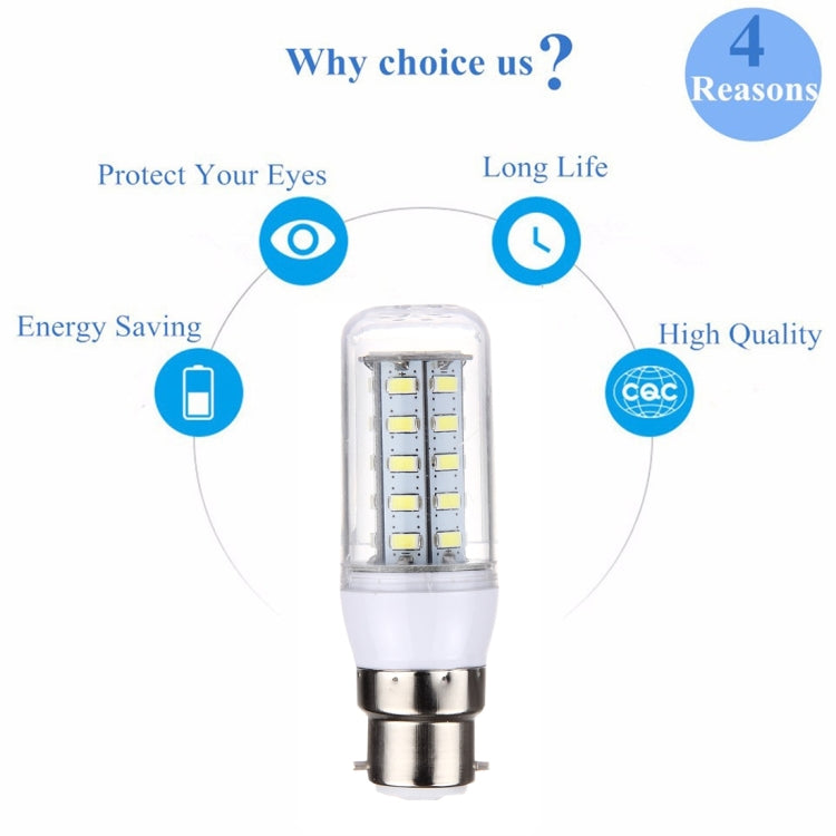 B22 3.5W 36 LEDs SMD 5730 LED Corn Light Bulb, AC 110-220V