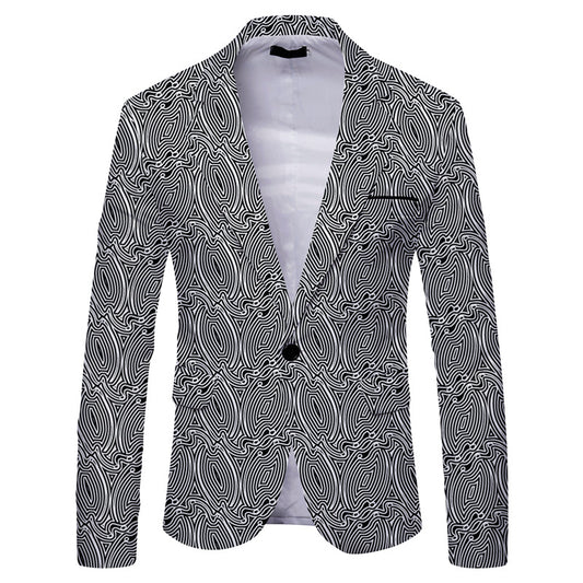 Refine Your Casual Look: Men's Casual Slim-Fitting Suit Top