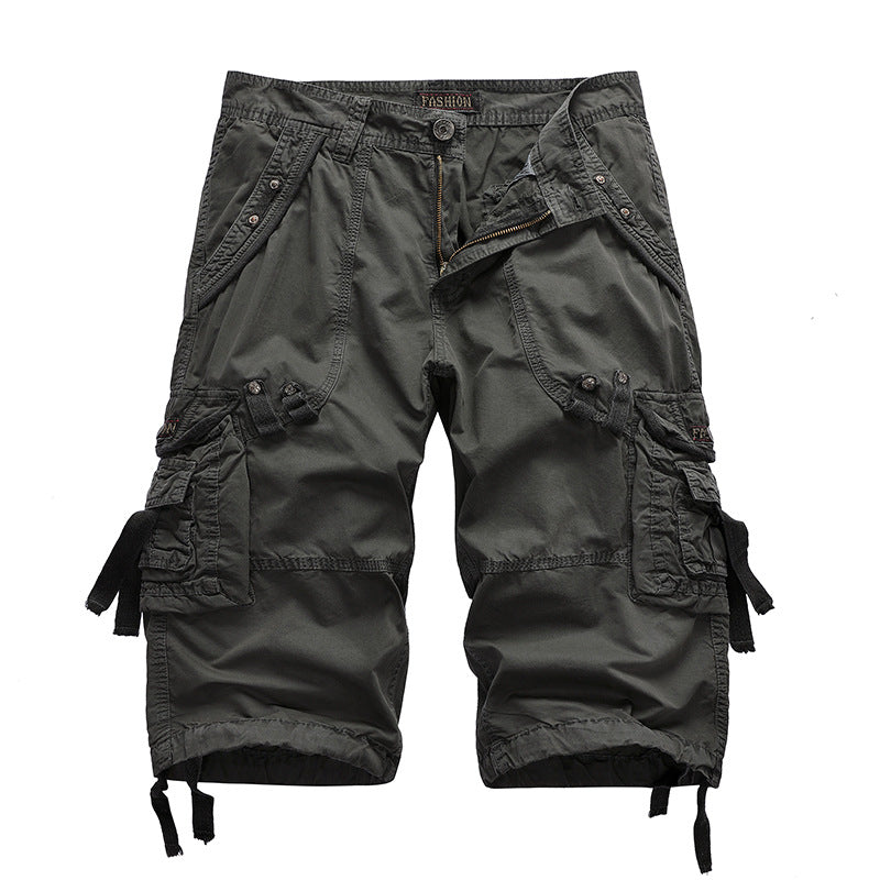 Men's European and American Multi-Pocket Cargo Shorts