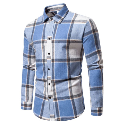 Men's Plaid Loose Casual Long Sleeves Shirt