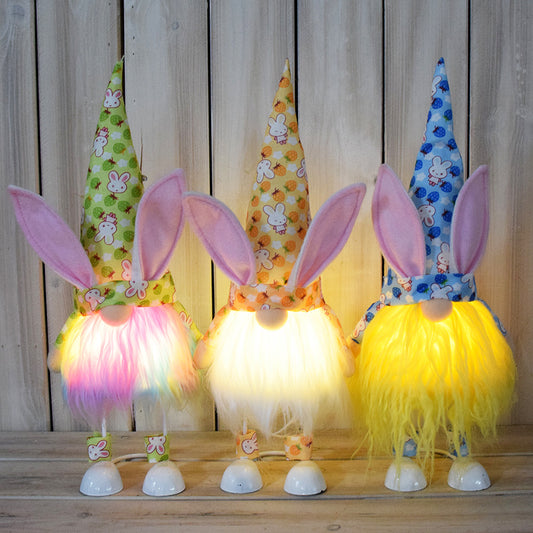 Ethereal Easter Glow: Faceless Baby Doll Decorations with Lights