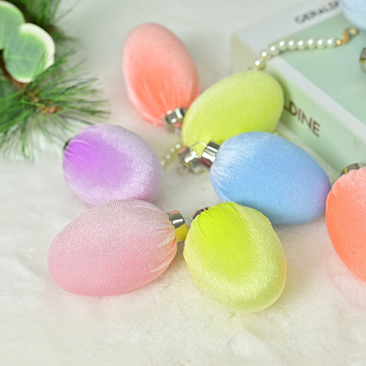 Easter Elegance Flocked Velvet Egg Balls for Stunning Venue Decor