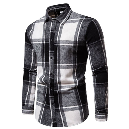 Men's Plaid Loose Casual Long Sleeves Shirt