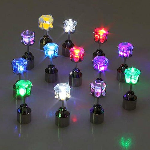 2 PCS Stylish Cubic Zirconia Earrings with Bright Light, Random Color Delivery