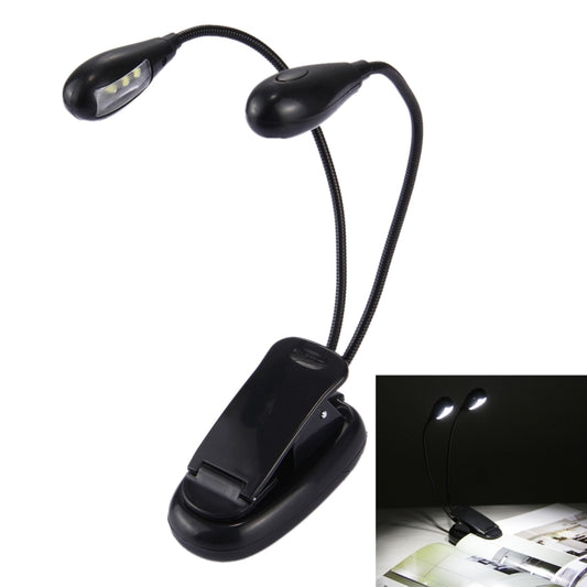 Dual Arms Clip On LED Light For Reading Camping Hiking