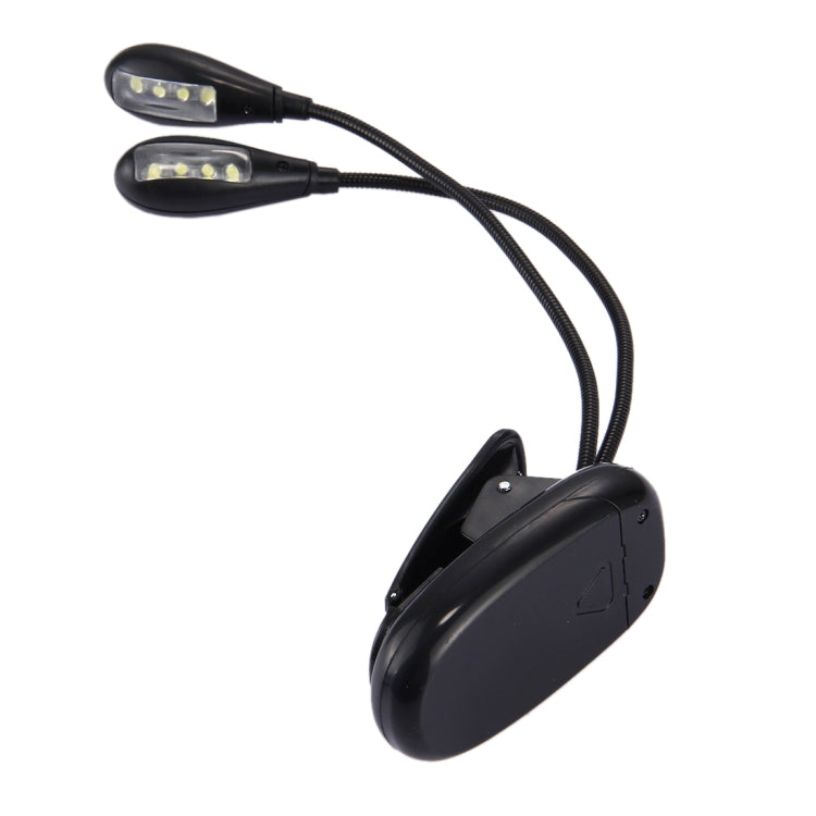 Dual Arms Clip On LED Light For Reading Camping Hiking